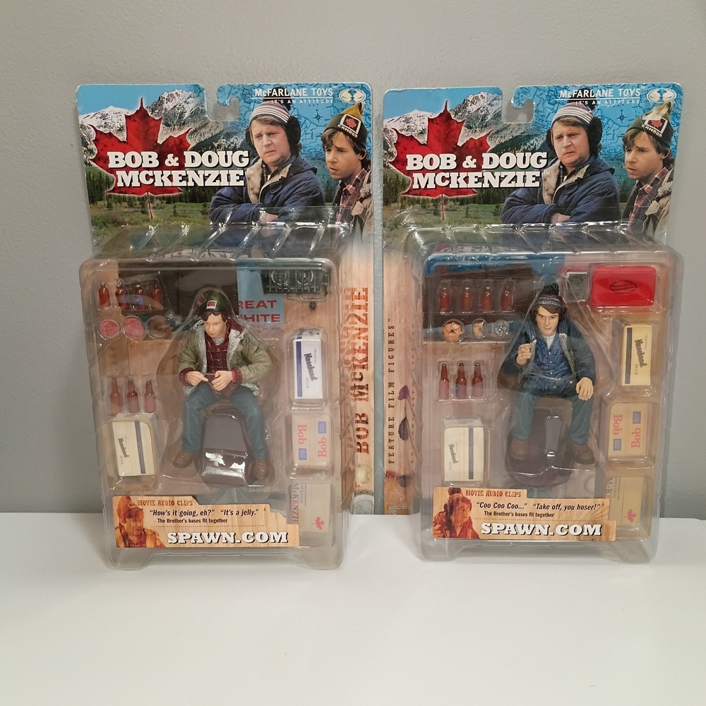 Bob and Doug McKenzie Strange Brew Lot of 2 McFarlane Toys 2000 FACTORY SEALED